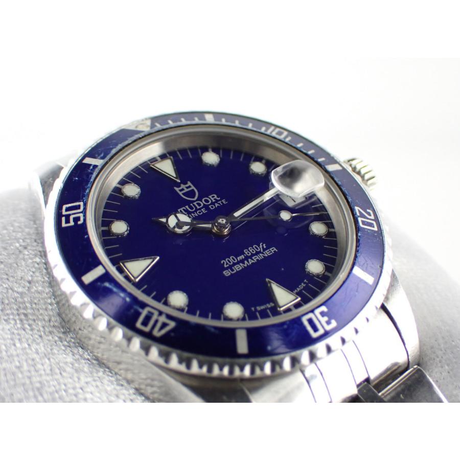 チューダー プリンスデイト サブマリーナ ブルー文字盤 75190BE 中古 