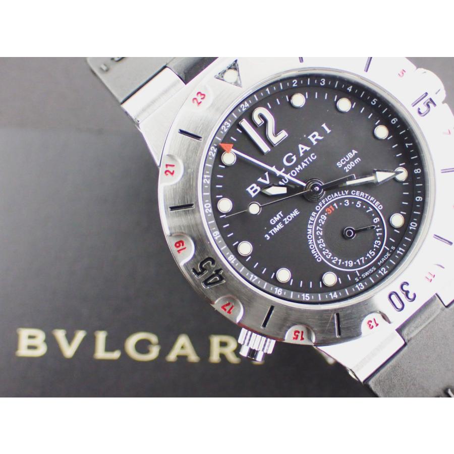 ブルガリ 生産終了 ディアゴノ スクーバ GMT ブラック文字盤 SD38SGMT 新品仕上げ済 | BVLGARI | 12