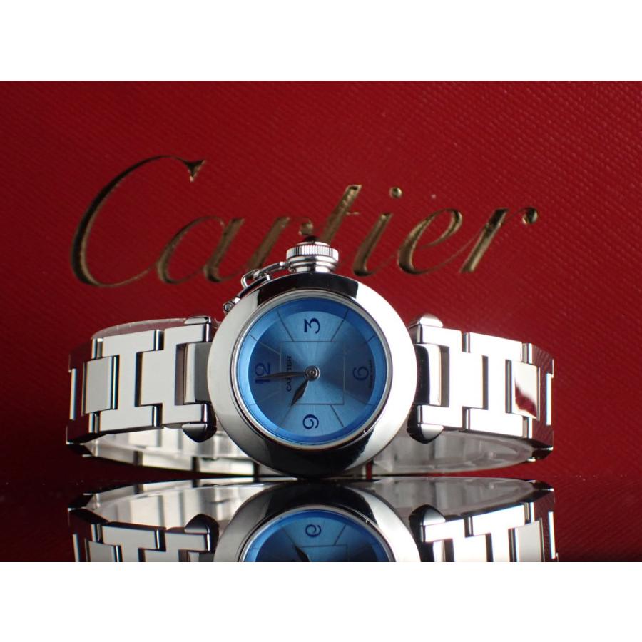 カルティエ ミスパシャ 1周年記念モデル レディース ブルー文字盤 W3140024 新品仕上げ済 | Cartier | 12