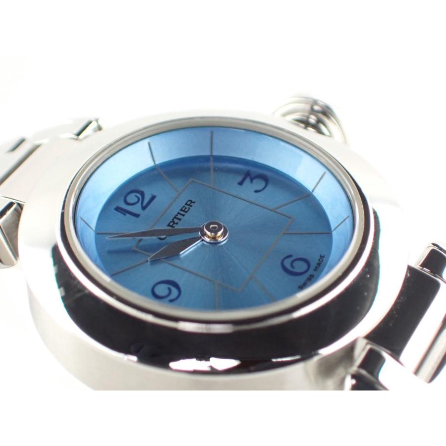 カルティエ ミスパシャ 1周年記念モデル レディース ブルー文字盤 W3140024 新品仕上げ済 | Cartier | 01