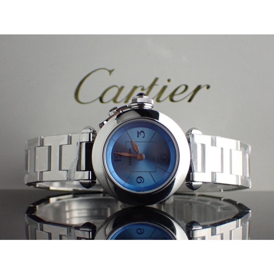 カルティエ ミスパシャ 1周年記念モデル レディース ブルー文字盤 W3140024 新品仕上げ済 | Cartier | 12