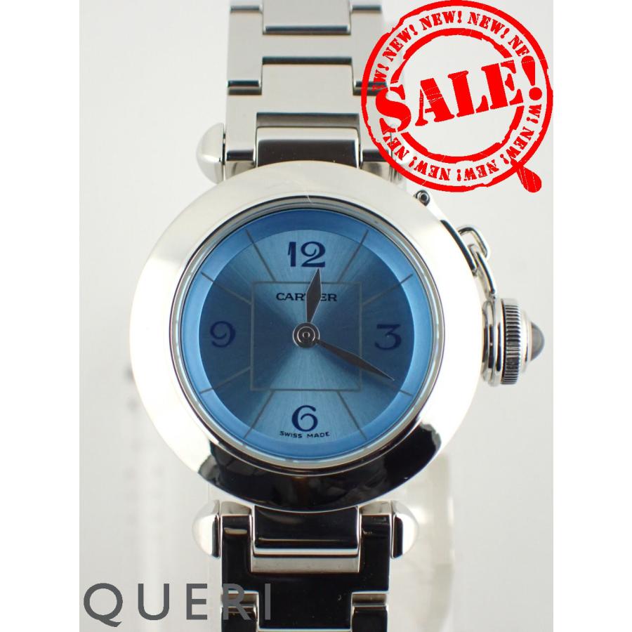カルティエ ミスパシャ 1周年記念モデル レディース ブルー文字盤  