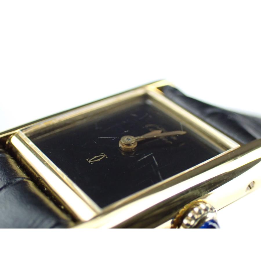 Cartier カルティエ マストタンク SM オニキス文字盤 手巻き Cartier カルティエ マストタンク SM オニキス文字盤 手巻き