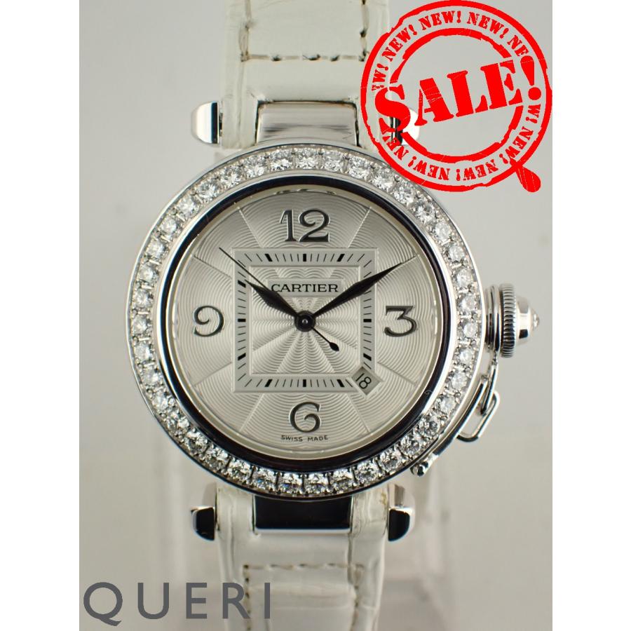 カルティエ パシャ ダイヤモンドベゼル 32mm クォーツ レディース WJ1050M9 新品仕上げ済 | Cartier