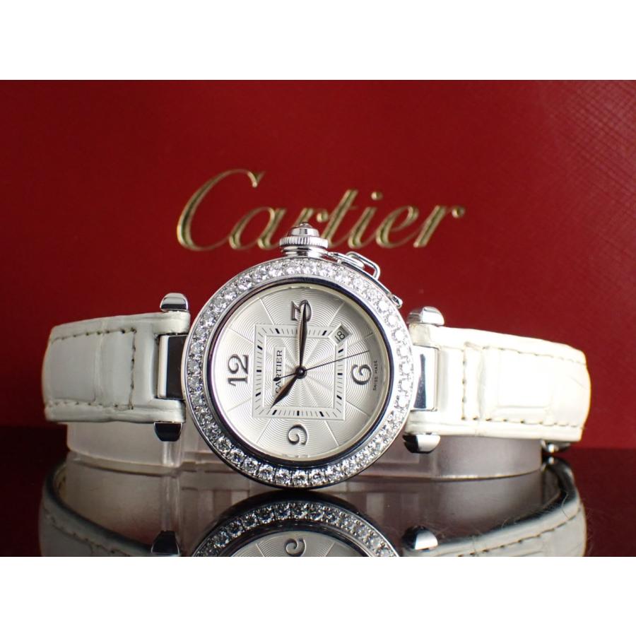 カルティエ パシャ ダイヤモンドベゼル 32mm クォーツ レディース WJ1050M9 新品仕上げ済 | Cartier | 12