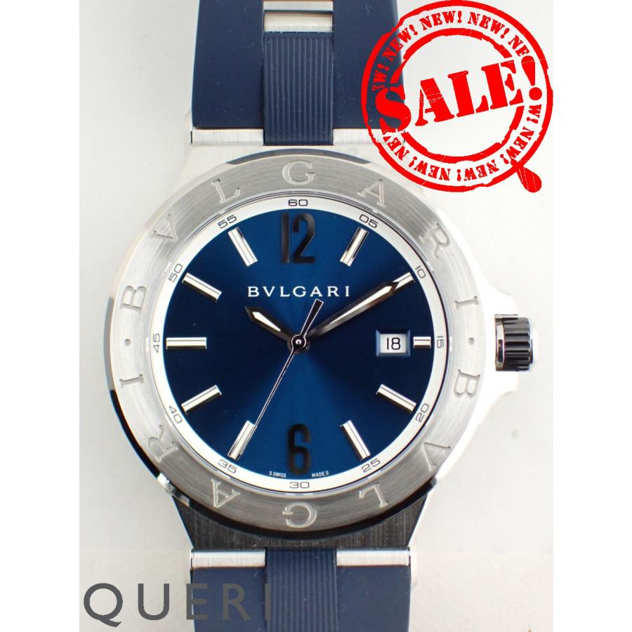 ブルガリ ディアゴノ 42mm ラバーベルト ブルー文字盤 メンズ 102102(DG42C3SVD) 新品仕上げ済 | BVLGARI