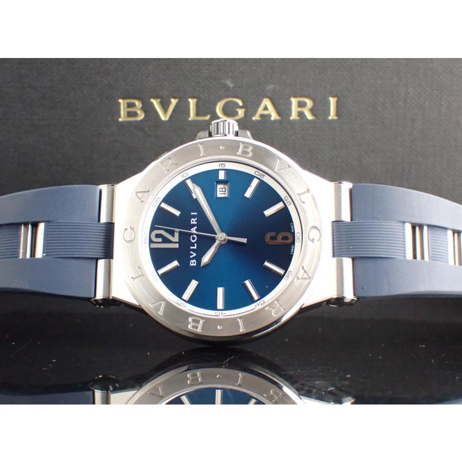 ブルガリ ディアゴノ 42mm ラバーベルト ブルー文字盤 メンズ 102102(DG42C3SVD) 新品仕上げ済 | BVLGARI | 13