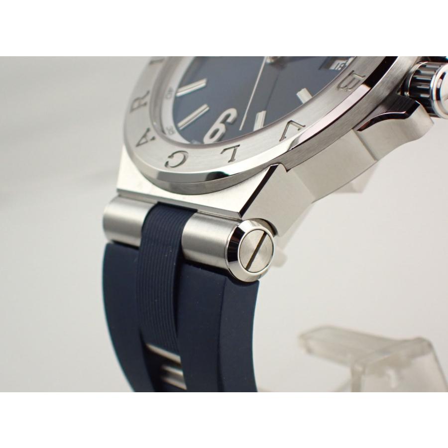 ブルガリ ディアゴノ 42mm ラバーベルト ブルー文字盤 メンズ 102102(DG42C3SVD) 新品仕上げ済 | BVLGARI | 03