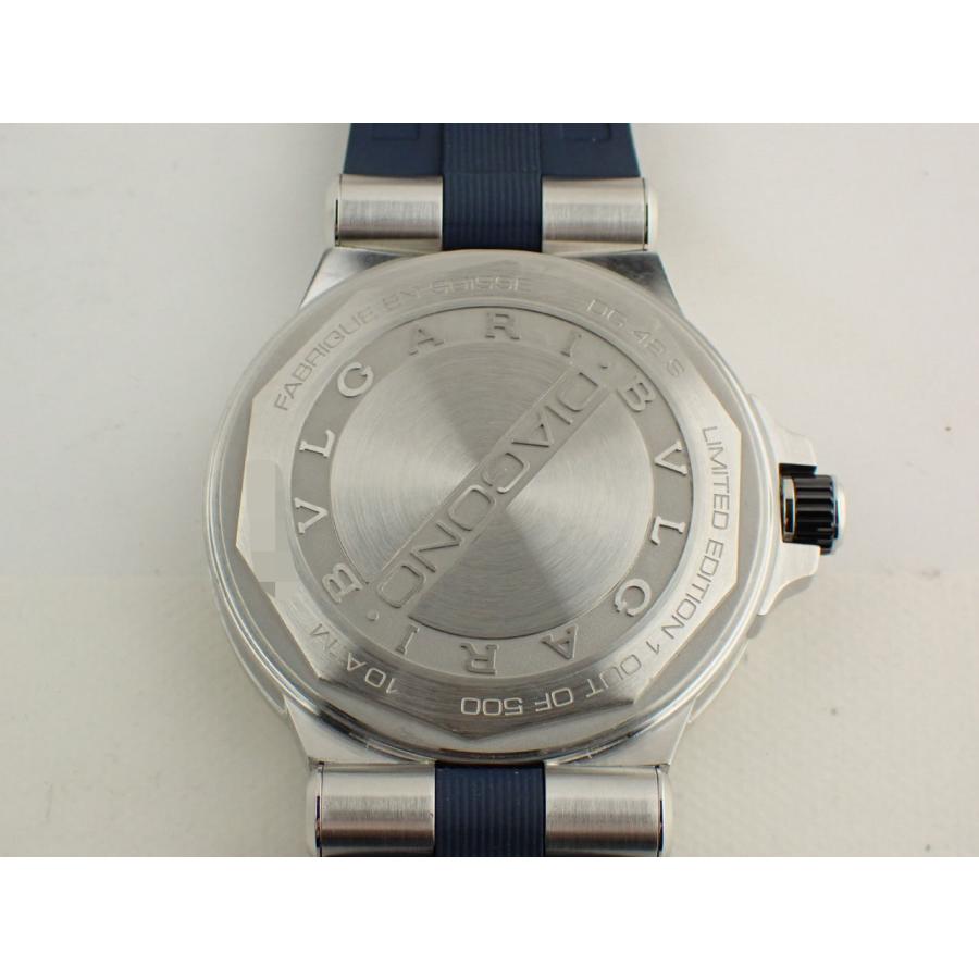 ブルガリ ディアゴノ 42mm ラバーベルト ブルー文字盤 メンズ 102102(DG42C3SVD) 新品仕上げ済 | BVLGARI | 07
