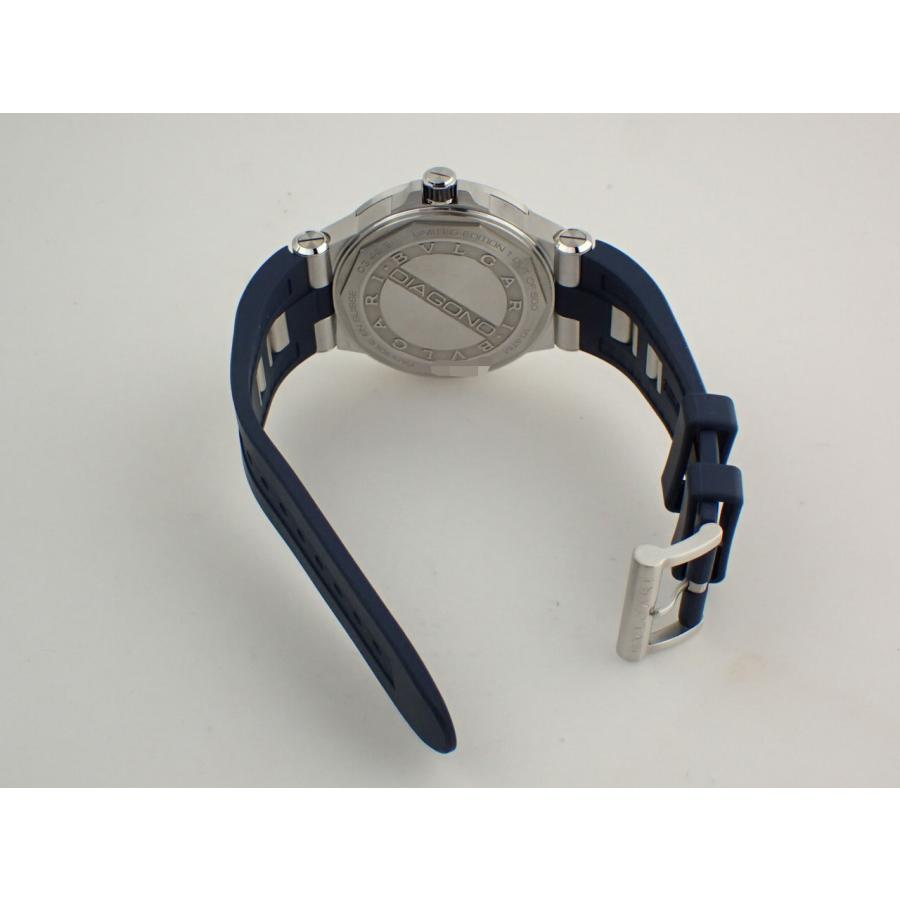 ブルガリ ディアゴノ 42mm ラバーベルト ブルー文字盤 メンズ 102102(DG42C3SVD) 新品仕上げ済 | BVLGARI | 09