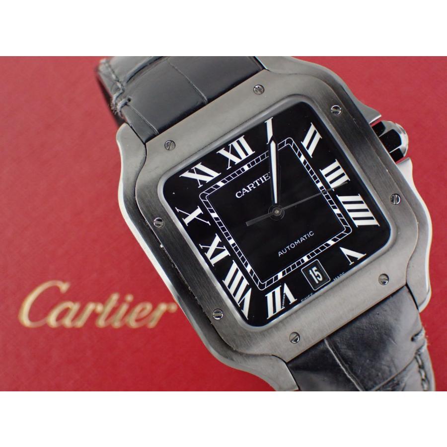 カルティエ サントス ドゥ　カルティエ LM レザーベルト　ブラック文字盤 WSSA0039 中古 | SANTOS DE CARTIER | 12