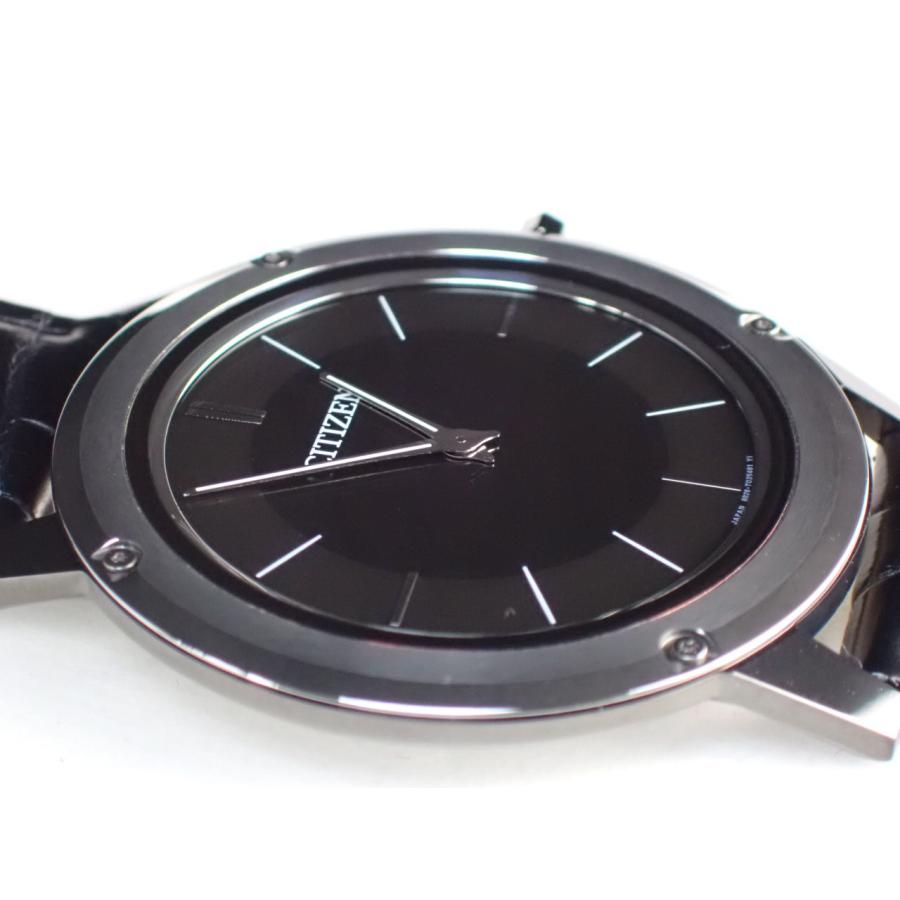 CITIZEN（シチズン） エコドライブワン ブラック文字盤 レザーベルト