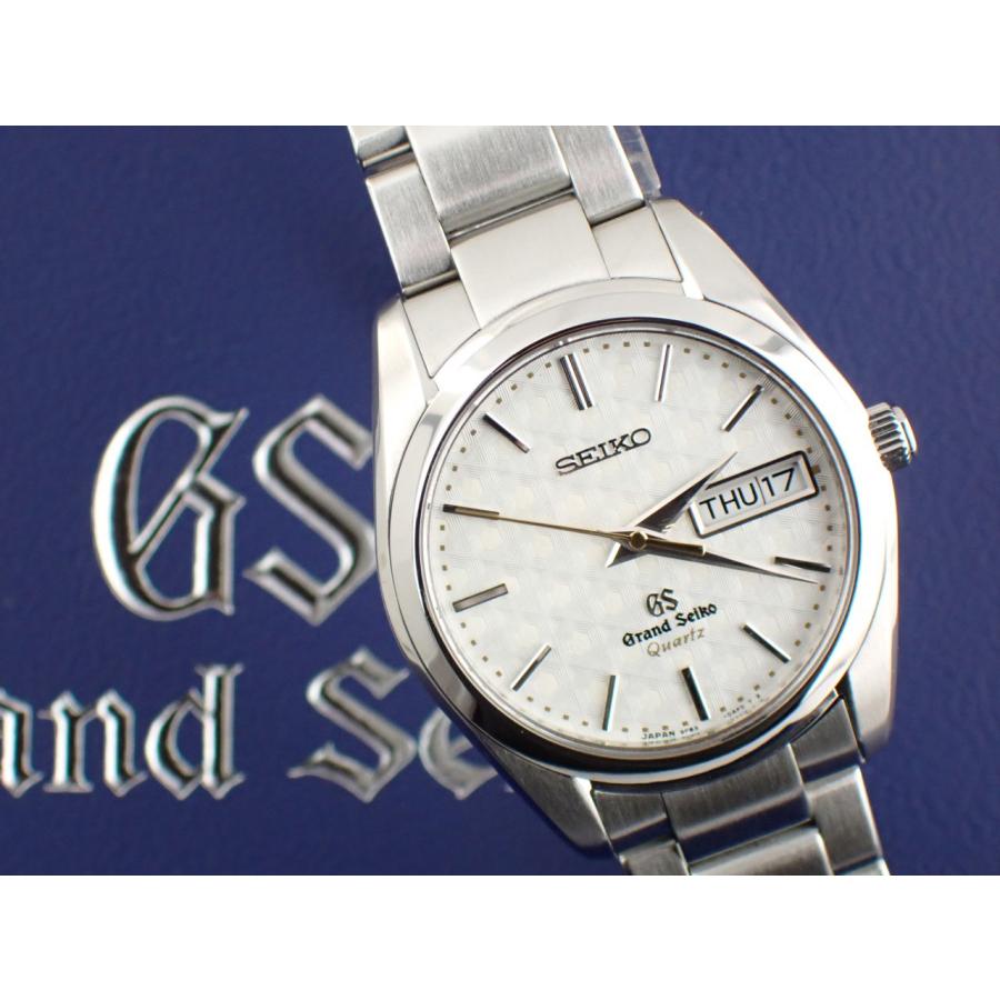 【稼働】　美品　SEIKO グランドクウォーツ　デイデイト　ホワイト文字盤　純正 グランドセイコー デイデイト クオーツ ホワイト文字盤 SBGT002