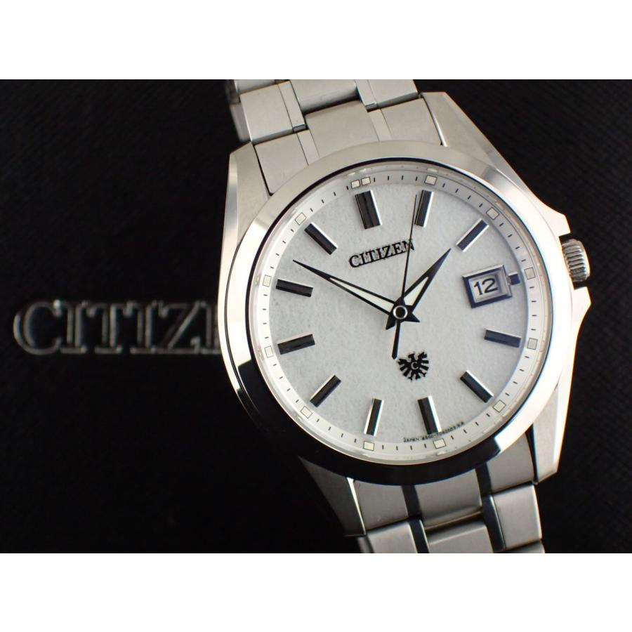 The CITIZEN シチズン ザシチズン エコドライブ 土佐和紙 ホワイト文字  