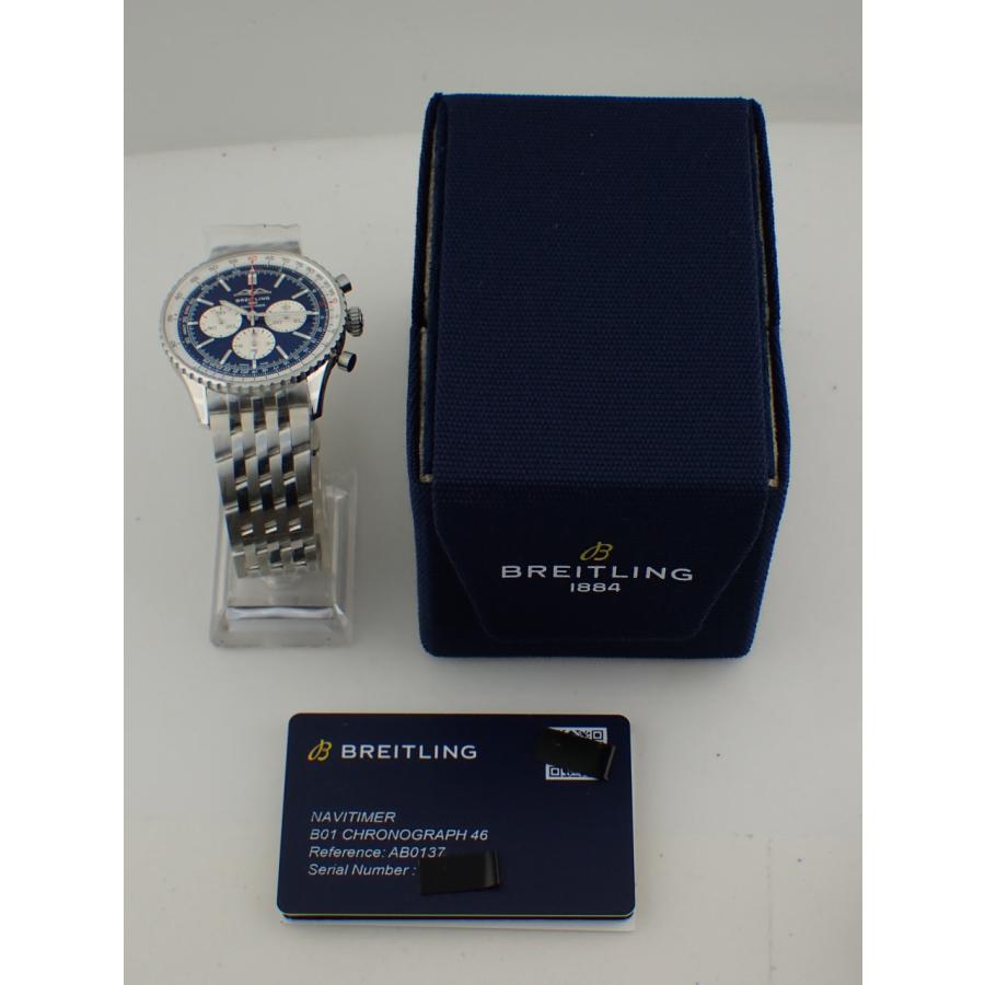 ブライトリング ナビタイマー B01 クロノグラフ 46 ブルー文字盤 メンズ AB0137211C1S1(AB0137) 新品 | ナビタイマー | 11