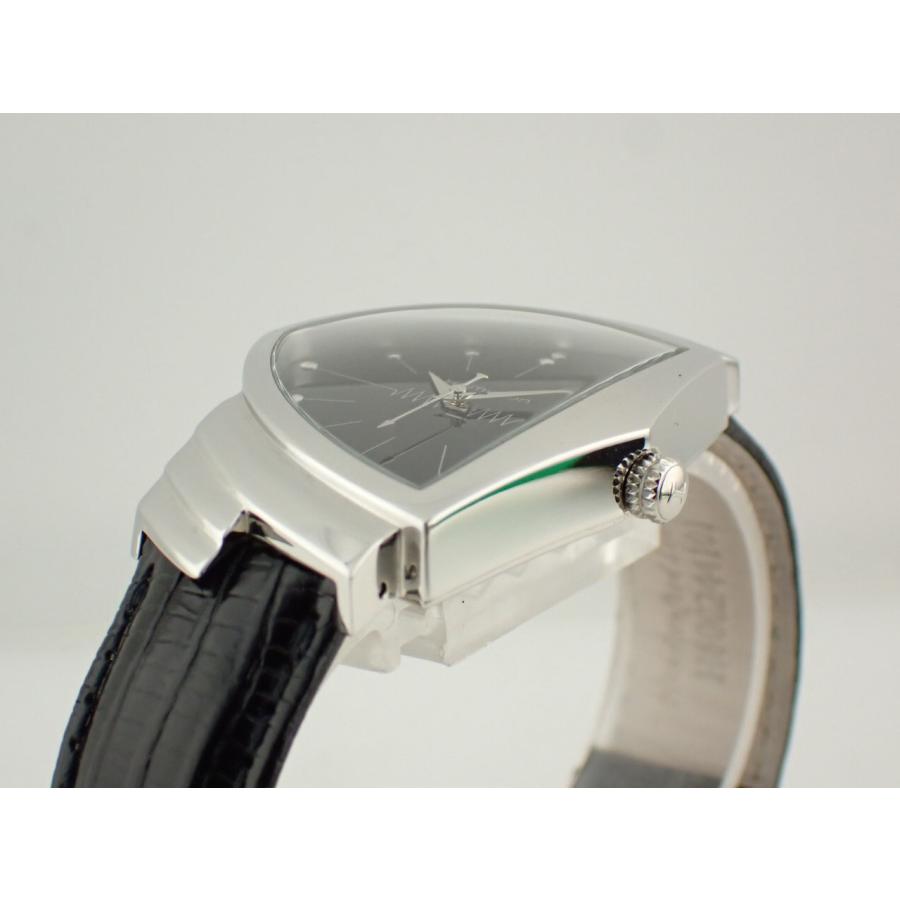 ベンチュラ ハミルトン クォーツ ブラック文字盤 H244110 中古