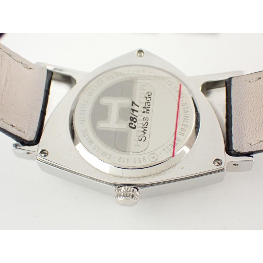 ベンチュラ ハミルトン クォーツ ブラック文字盤 H244110 中古