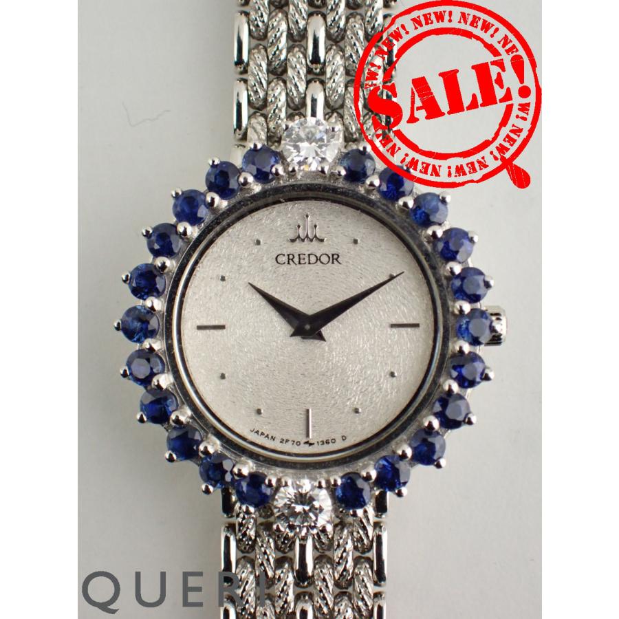 クレドール レディース クォーツ 金無垢 18KWG GHWF240(2F70-031B)中古美品 | CREDOR