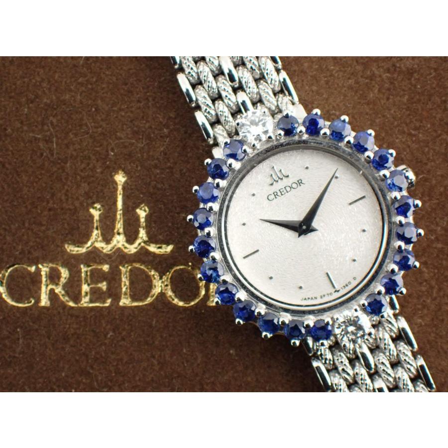 クレドール レディース クォーツ 金無垢 18KWG GHWF240(2F70-031B)中古美品 | CREDOR | 11