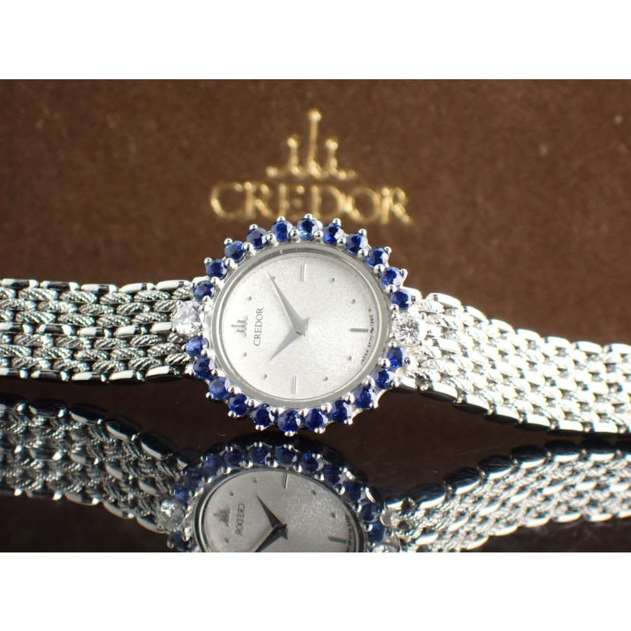 クレドール レディース クォーツ 金無垢 18KWG GHWF240(2F70-031B)中古美品 | CREDOR | 12
