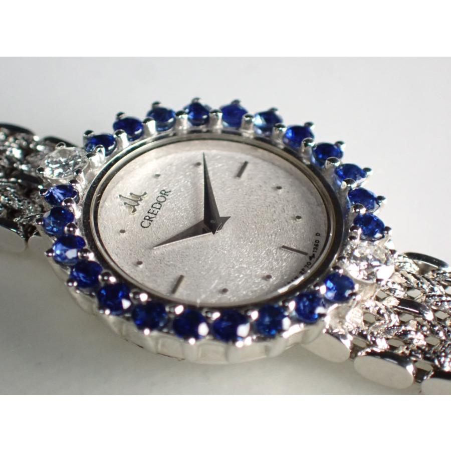 クレドール レディース クォーツ 金無垢 18KWG GHWF240(2F70-031B)中古美品 | CREDOR | 01