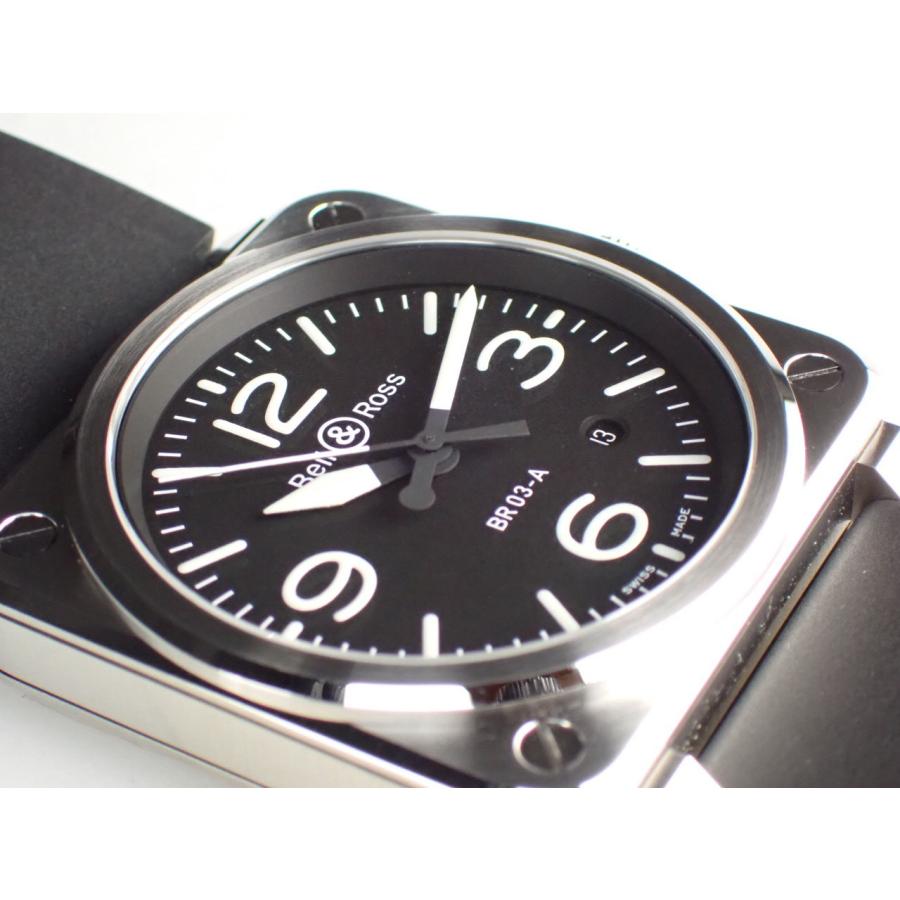 ベル&ロス BR-03 ブラックスチール オートマチック メンズ BR03A-BL-ST/SRB 新品 | ベル&ロス | 01