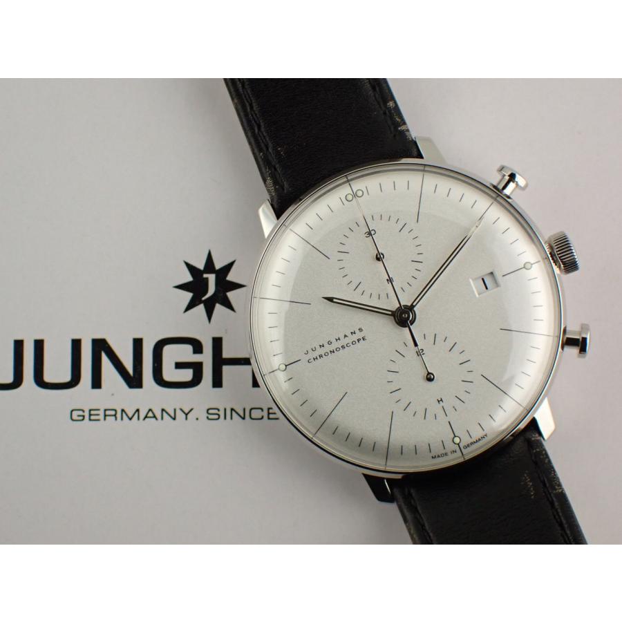 ユンハンス マックスビル クロノスコープ クロノグラフ カーフレザーストラップ  ※コンディション要確認※ 027 4600 02 新品 |  | 12