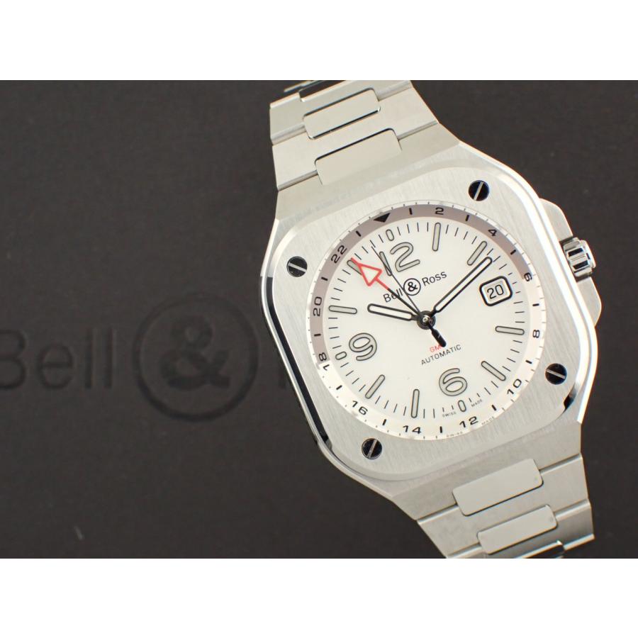 ベル＆ロス BR-05G GMT ホワイト文字盤 41mm メンズ BR05G-SI-ST/SST 新品 | ベル&ロス | 12