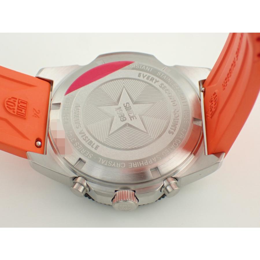 クロノグラフダイバーズ腕時計 オレンジ シルバー ルミノックス