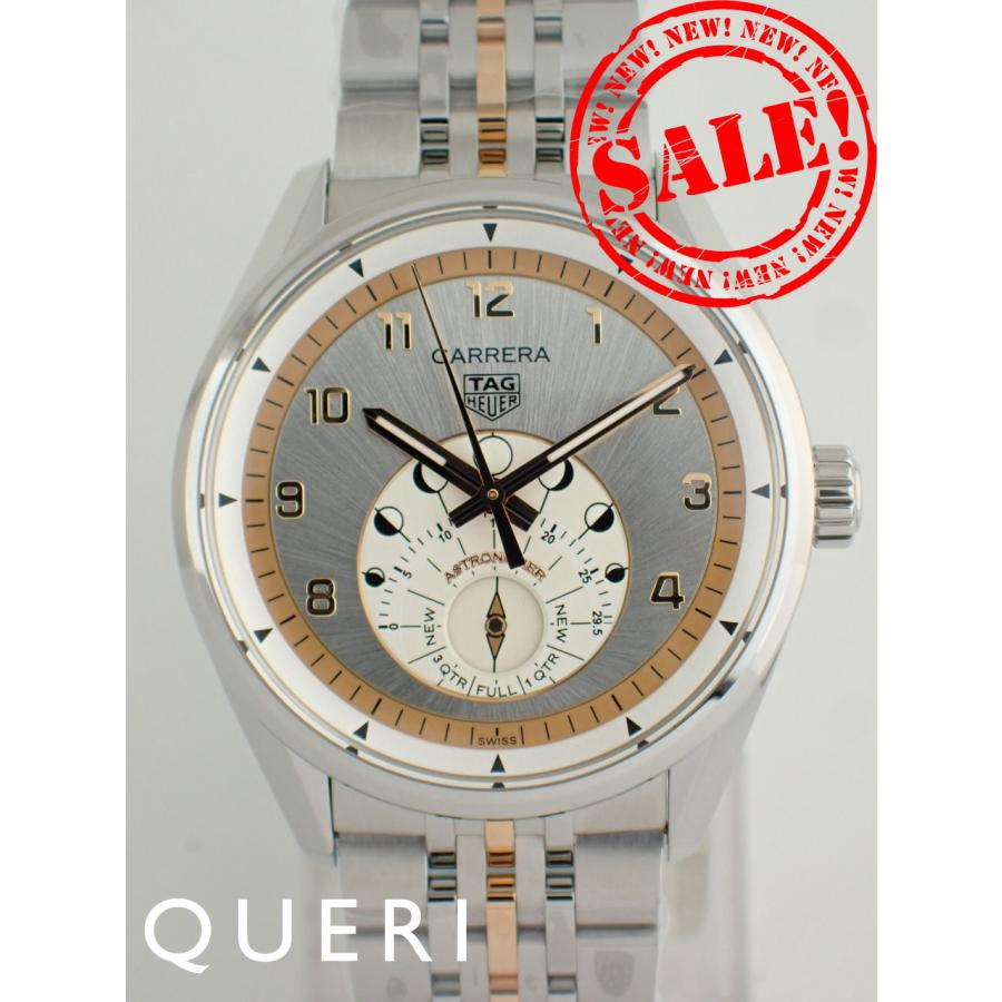 中古 タグ ホイヤー TAG HEUER WBX2111.BD0002 シルバー メンズ 腕時計 カレラ タグホイヤー アストロノマー ムーンフェイズ コンプ