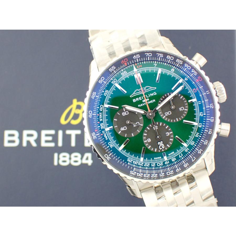 ブライトリング ナビタイマー B01 クロノグラフ 46 グリーン AB0137241L1A1(AB0137)新品 | ナビタイマー | 12