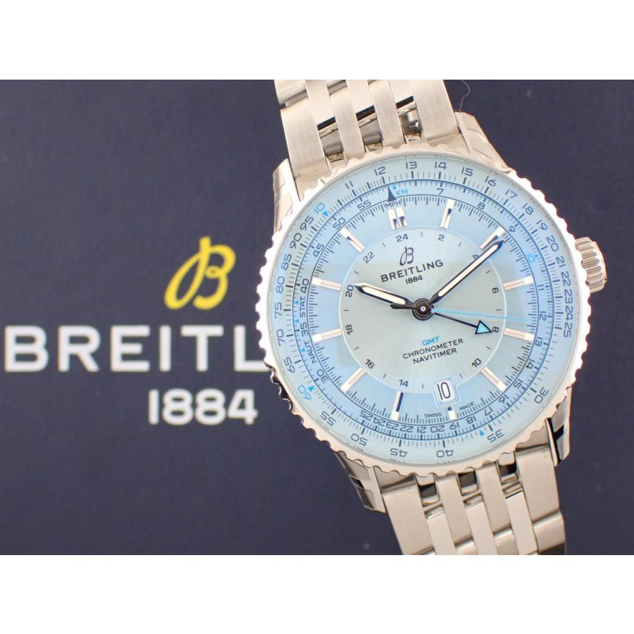 ブライトリング ナビタイマー オートマチック GMT B32 41mm アイスブルー A32310171C1A1(A32310)新品 | ナビタイマー | 12