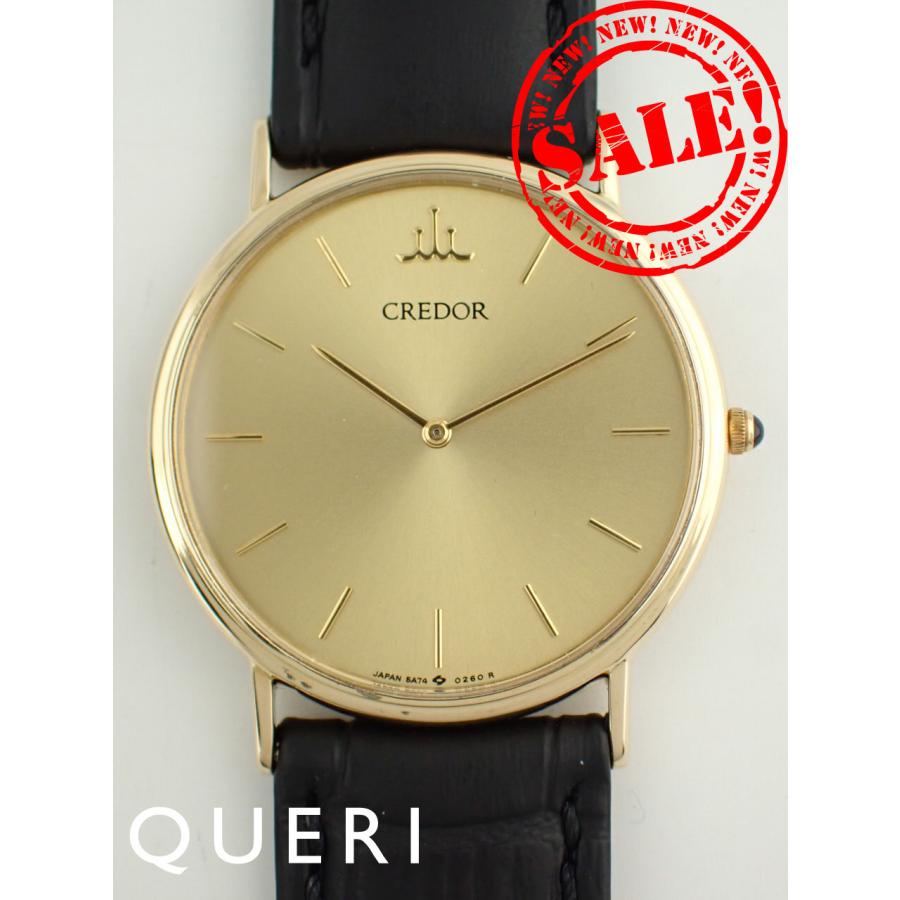 CREDOR クレドール 18K クォーツ メンズ 5A74-0140 新品仕上げ済