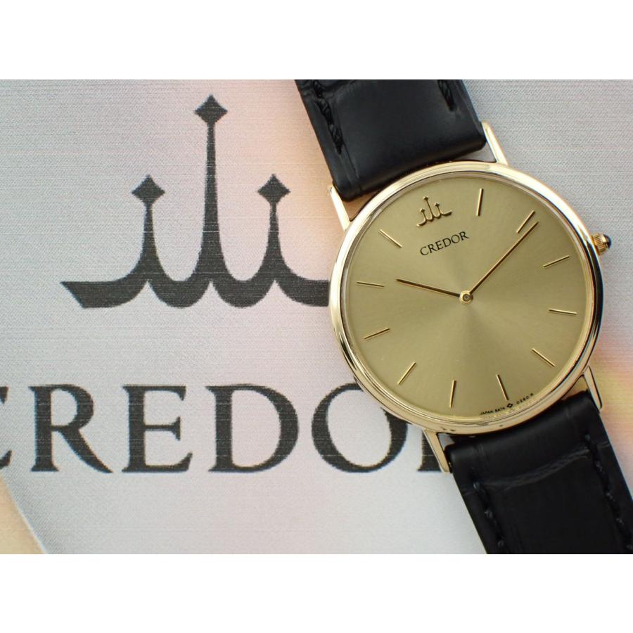 CREDOR クレドール 18K クォーツ メンズ 5A74-0140 新品仕上げ済