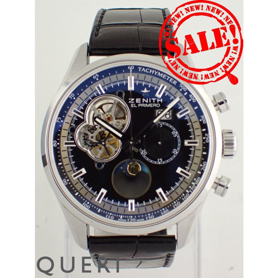 ゼニス クロノマスター エル・プリメロ グランドデイト ムーンフェイズ ブラック 03.2160.4047/21.C714 新品仕上げ済 | ZENITH（時計）