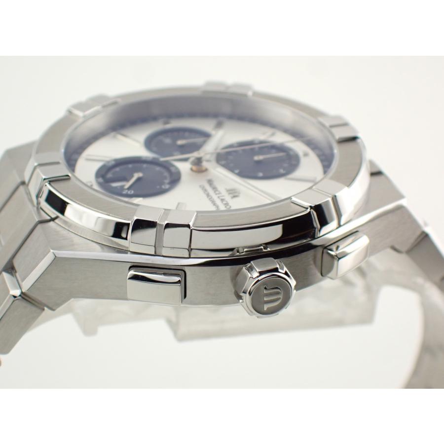 モーリスラクロア アイコン クォーツ クロノグラフ 42mm シルバー文字盤 AI1118-SS002-230-1 新品の画像