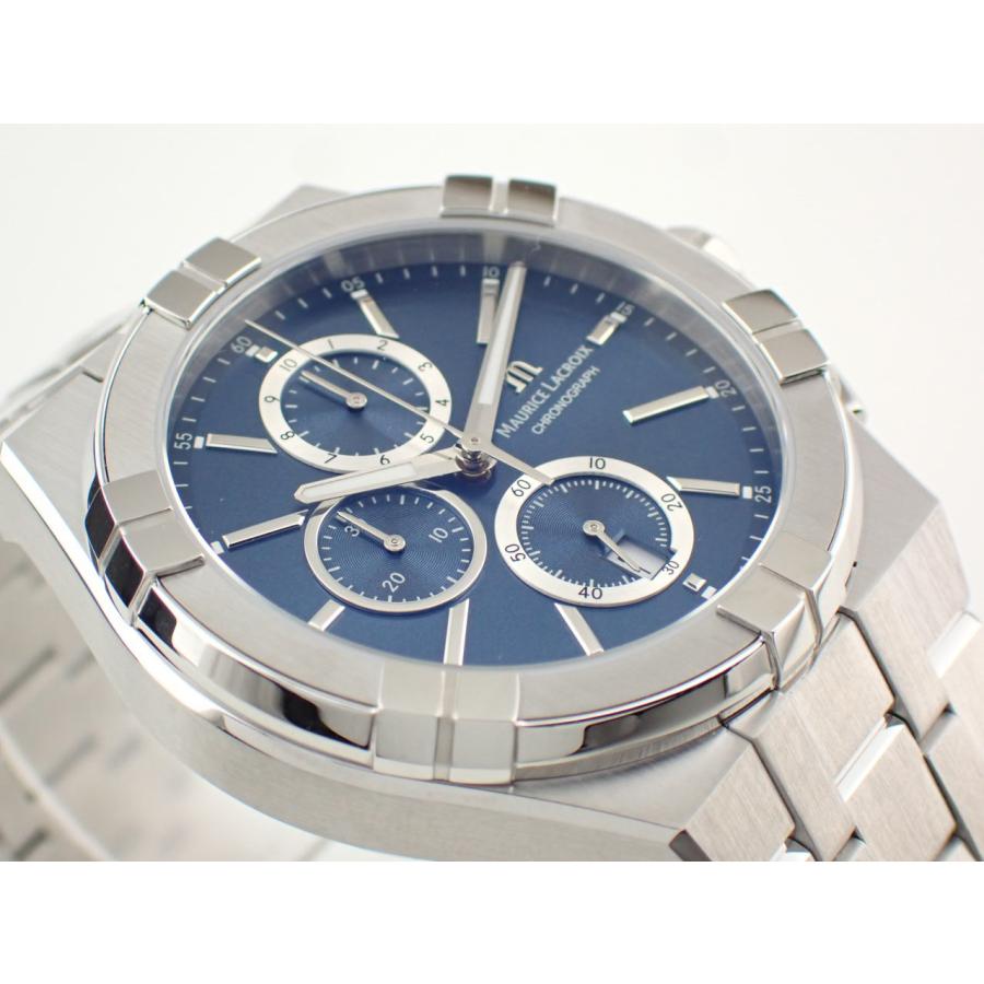 モーリスラクロア アイコン クォーツ クロノグラフ 42mm ダークブルー文字盤 AI1118-SS002-430-1 新品の画像