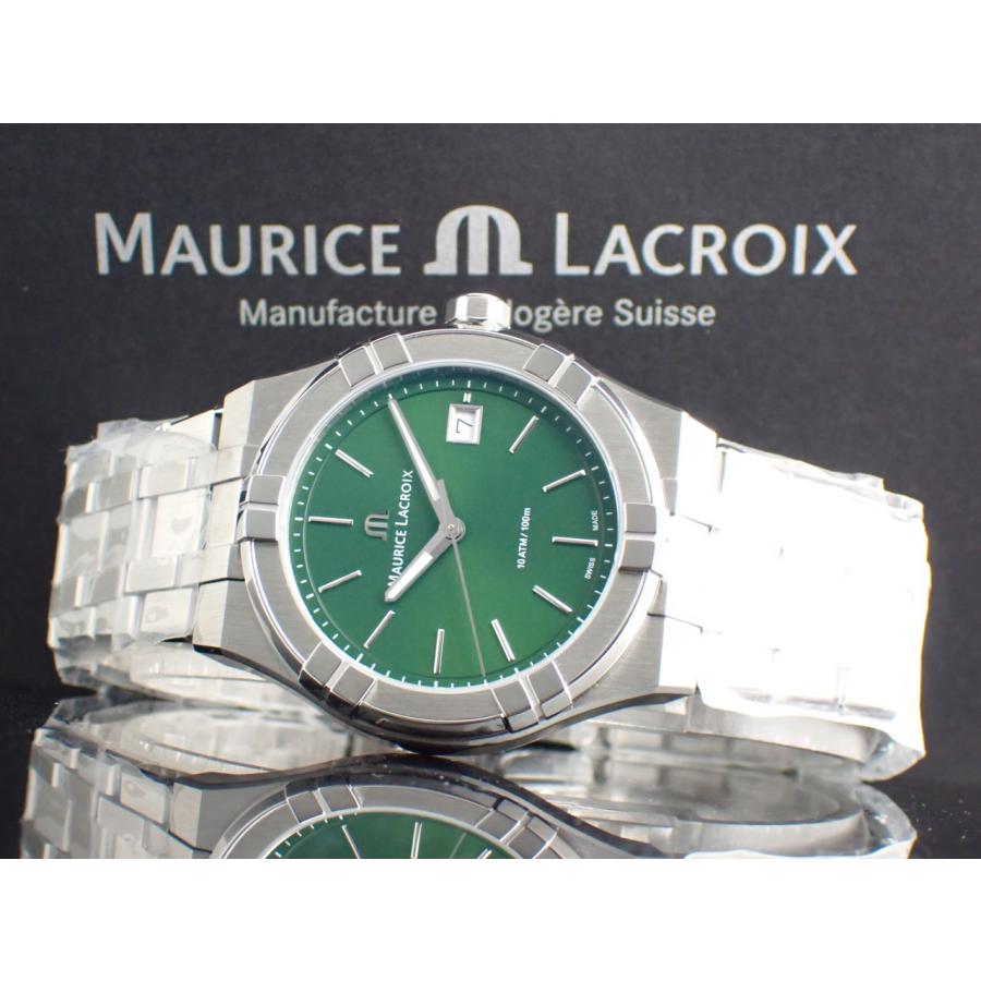 モーリスラクロア アイコン クォーツ デイト 40mm グリーン文字盤 AI1108-SS002-630-1 新品の画像