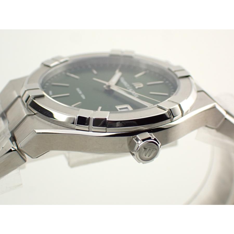 モーリスラクロア アイコン クォーツ デイト 40mm グリーン文字盤 AI1108-SS002-630-1 新品の画像