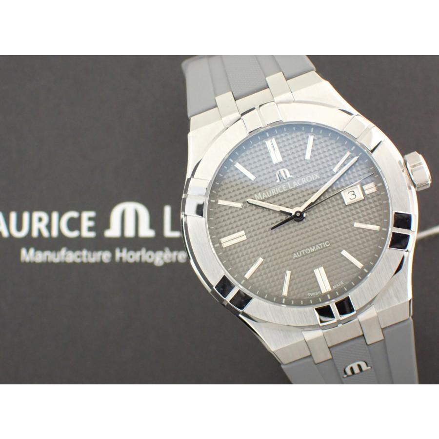 モーリスラクロア アイコン オートマチック 42mm グレー文字盤 ラバーベルト AI6008-SS000-230-2 新品の画像