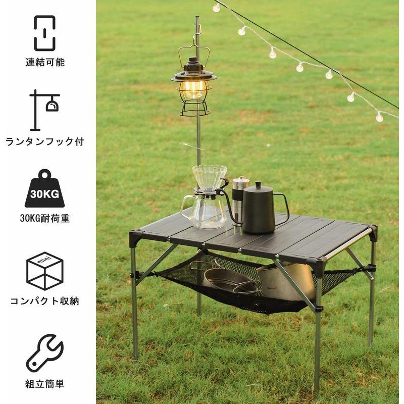 Moon Lence キャンプ テーブル アルミ ロールテーブル アウトドア ハイキング BBQ 折りたたみ式 コンパクト 超軽量…｜quessstore｜09