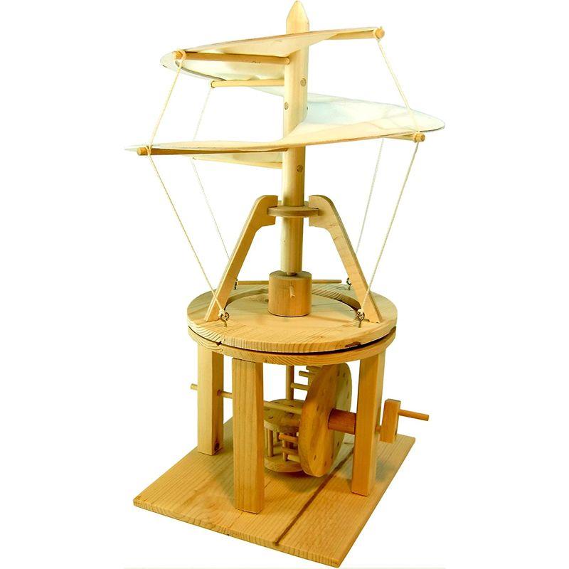 あおぞら レオナルド・ダ・ヴィンチの木製科学模型 ヘリコプター｜quessstore｜03