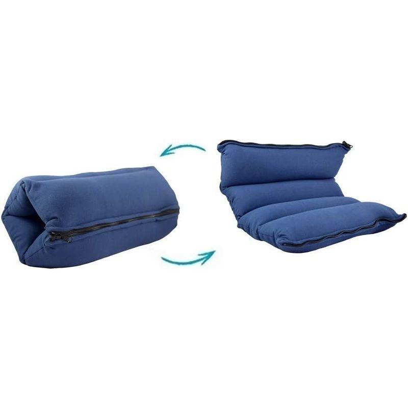Yogibo ZippaRoll 多目的ロールアップピロー - 枕、シートクッション、腰サポートとして使用 - 首、背中、膝に最適 (ブルー｜quessstore｜04
