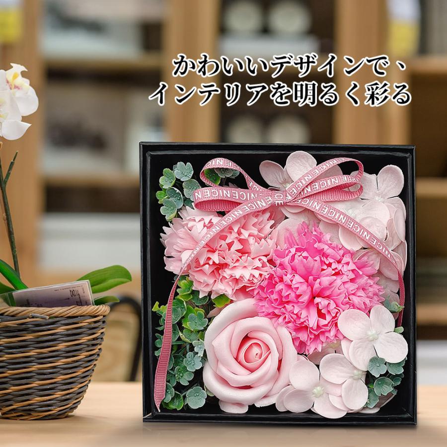 敬老の日 プレゼント 花 ソープフラワー ボックス 枯れない花 二段回転式デザイン ギフト 女性 石鹸 香り お花 ローズとカーネーション 組み合わせ Xzhlh Eq Queststore6 通販 Yahoo ショッピング