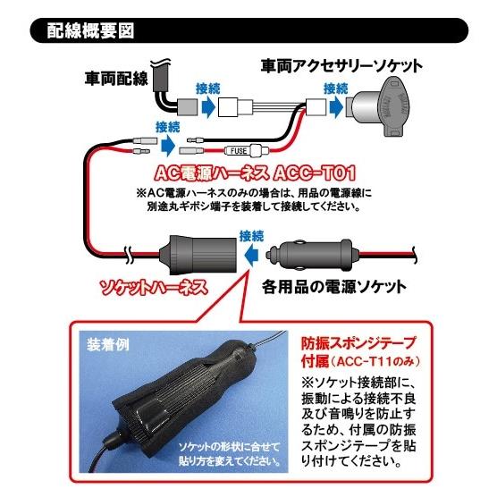 トヨタ・レクサス車のＡＣＣ(アクセサリー)電源　分岐ハーネス　安心ヒューズ付き |  | 01
