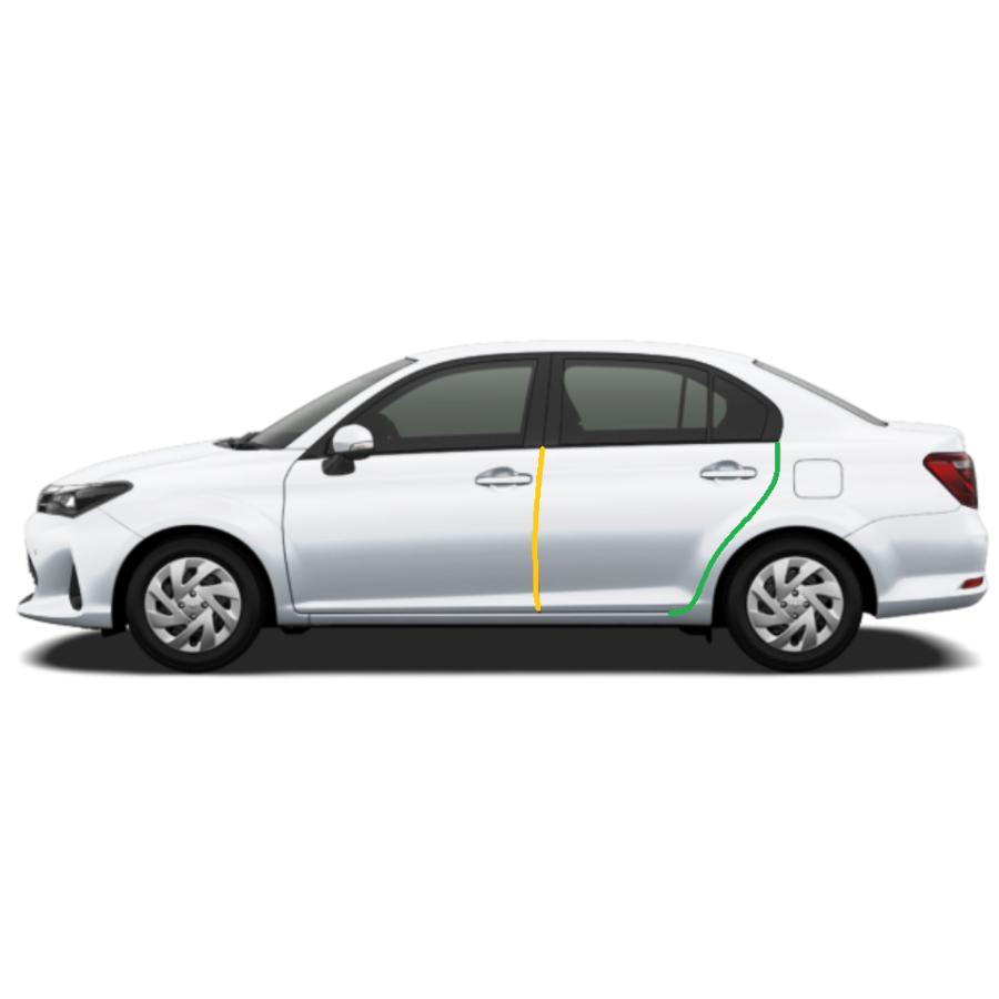 カローラアクシオ　ドアエッジフィルム　フロントリアセット　1台分 | 