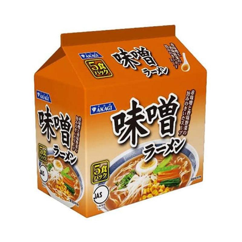 大黒 AKAGI 味噌ラーメン 5食入 ×12袋 (6袋入×2箱) 袋ラーメン 送料無料｜quickfactory-annex｜02