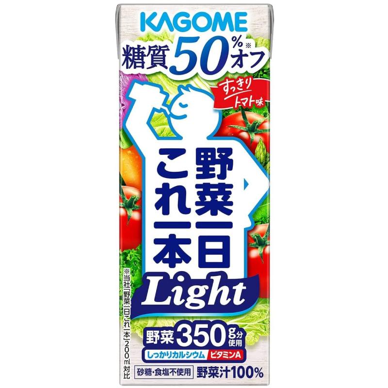 カゴメ 野菜ジュース 野菜一日これ一本 Light 200ml ×12本 紙パック 野菜ジュース 送料無料｜quickfactory-annex｜02