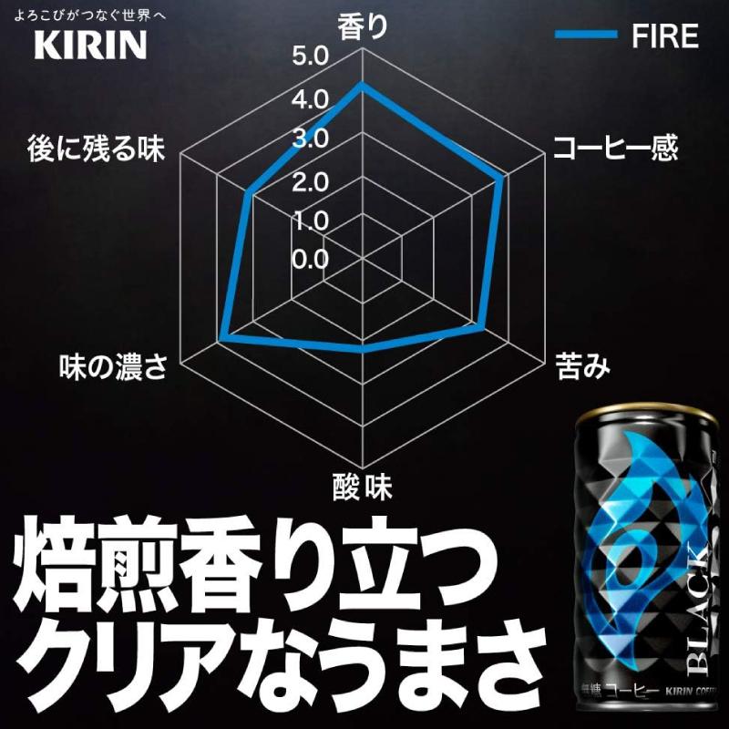 FIRE キリン ファイア ブラック 185g ×90本 (30本入×3ケース) 送料無料