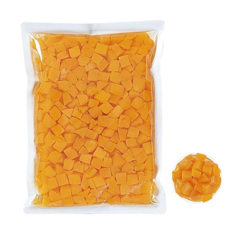 送料無料 はごろも 甘みあっさり 黄桃 ダイスカット パウチ 1.5kg ×12袋の画像